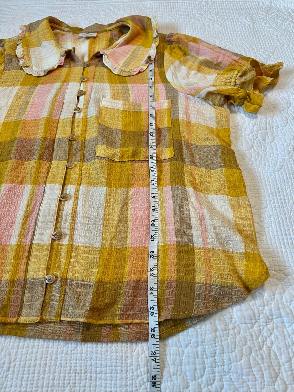 Pilcro Anthropologie Keira Plaid Blouse - Picture 9 of 9